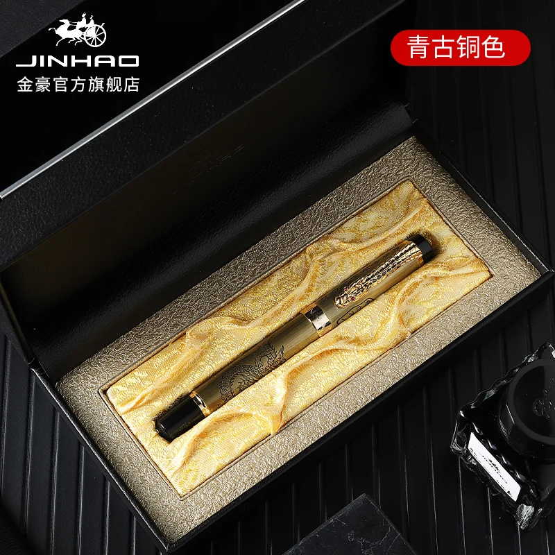 

JINHAO 6 Style Rollerball Pen Metal Descendants of The Dragon Clip with Red Eyes Writing Collection Business School Gel Pens New