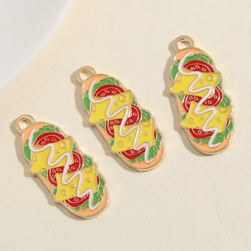 Эмалевые подвески для хлеба Burrito, золотого цвета, 32x13,5 мм, 5 шт., подвески «сделай сам», ожерелья, серьги, изготовление ювелирных изделий, аксессуары ручной работы