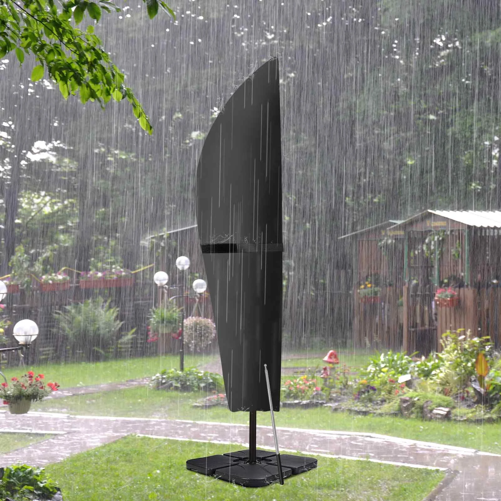 

Водонепроницаемый уличный зонт для сада из ткани Оксфорд, защитный чехол для зонта, погодостойкий консольный зонт для патио, Дождевой чехол