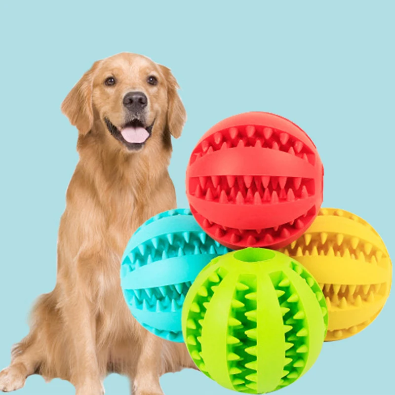 

Toys for Dogs Ball Interactive Toys Dog Chew Toys Tooth Cleaning Elasticity Small Big Dog Toys Rubber Pet Ball Toys