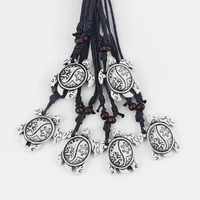 12pcslot black white sea turtle resin pendant necklace faux yak bone animals charm necklace trend jewelry choker wholesale