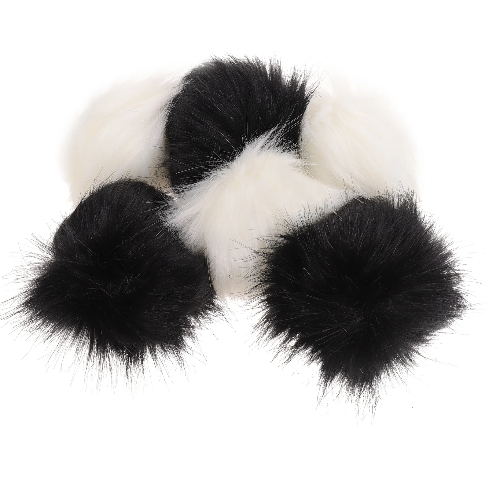 

6pcs Fluffy Pom Poms Decorative DIY DIY Faux Fur Pom Poms Pom Poms Key Chains Accessories Fluffy Pom Poms
