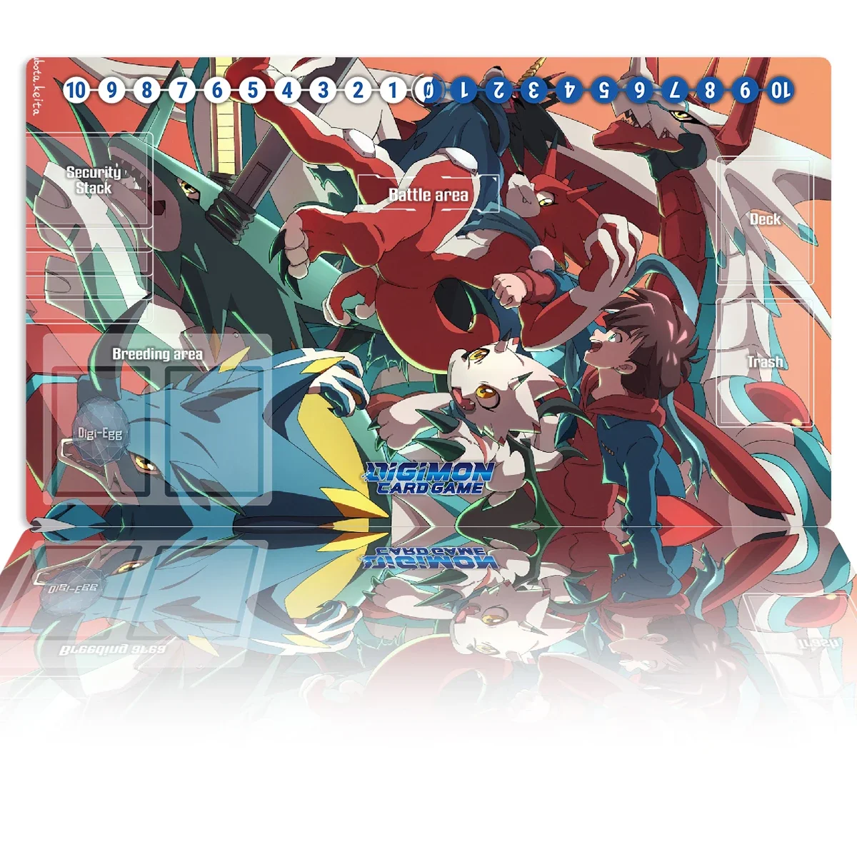 Digimon Playmat Canoweissmon Betel Gammamon DTCG CCG Настольная игра Коллекционный коврик для карточных