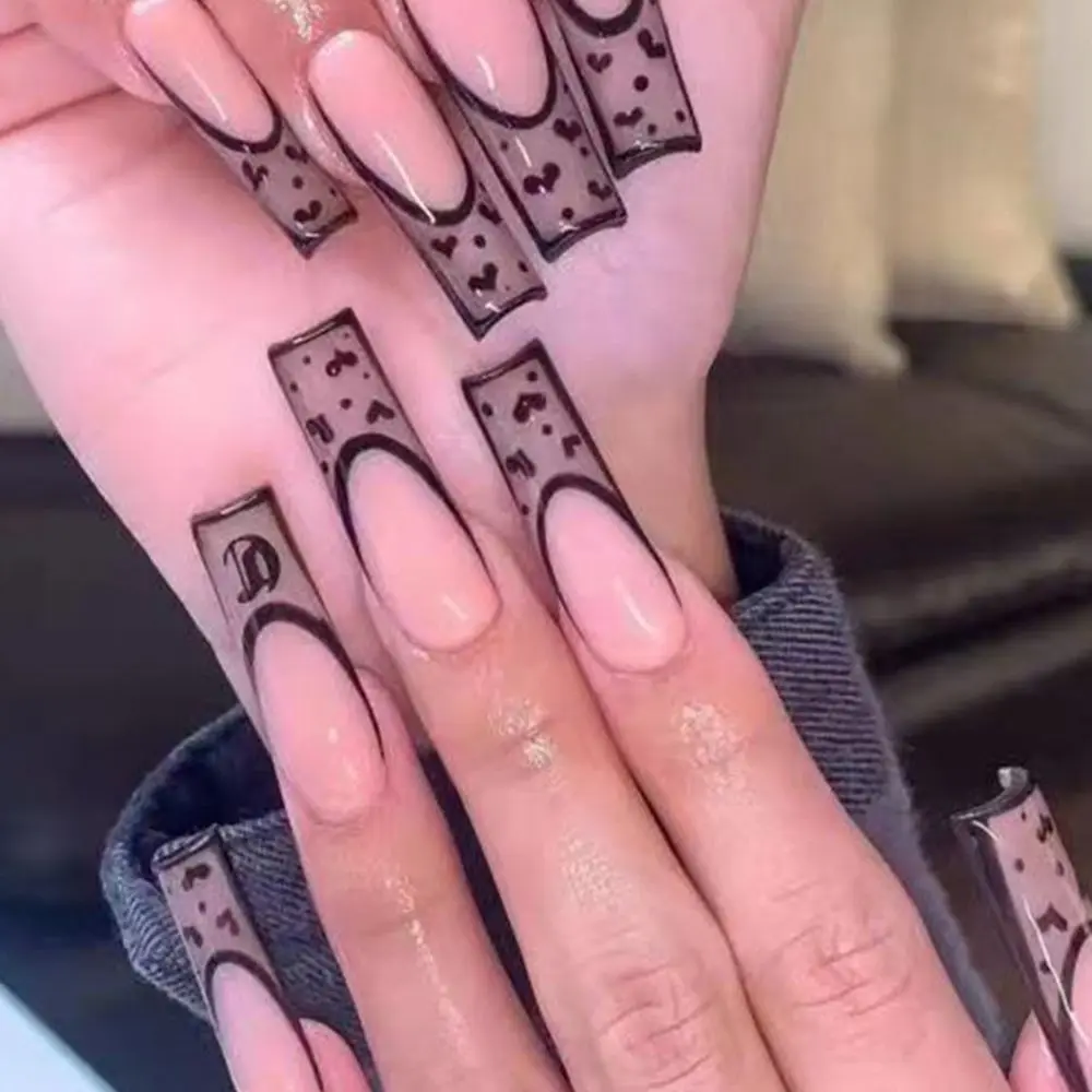 

24pcs/Box Ballerina Manicure Tool Full Cover Artificial Fake Nails Coffin False Nails Wearable Nail Tips