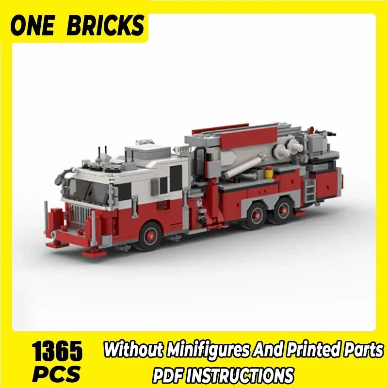 Moc строительные кирпичи модель автомобиля Нью-Йоркская башня лестница пожарная