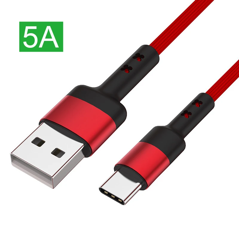 

Зарядный кабель Usb Type-C, 5 А, для Samsung S20 S9 8 Huawei P40 Mate 30