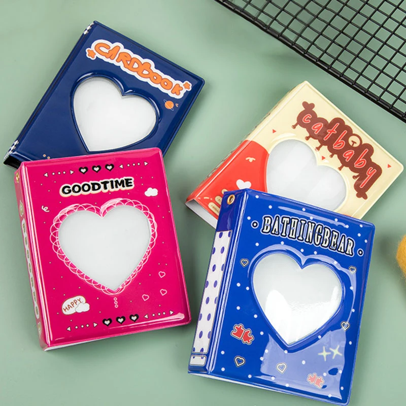 

Korea 3 inch Photocard holder Love Kpop Album 40 pockets Idol Card Sleeves Cute Storage Album Collection Book Photocard Holder