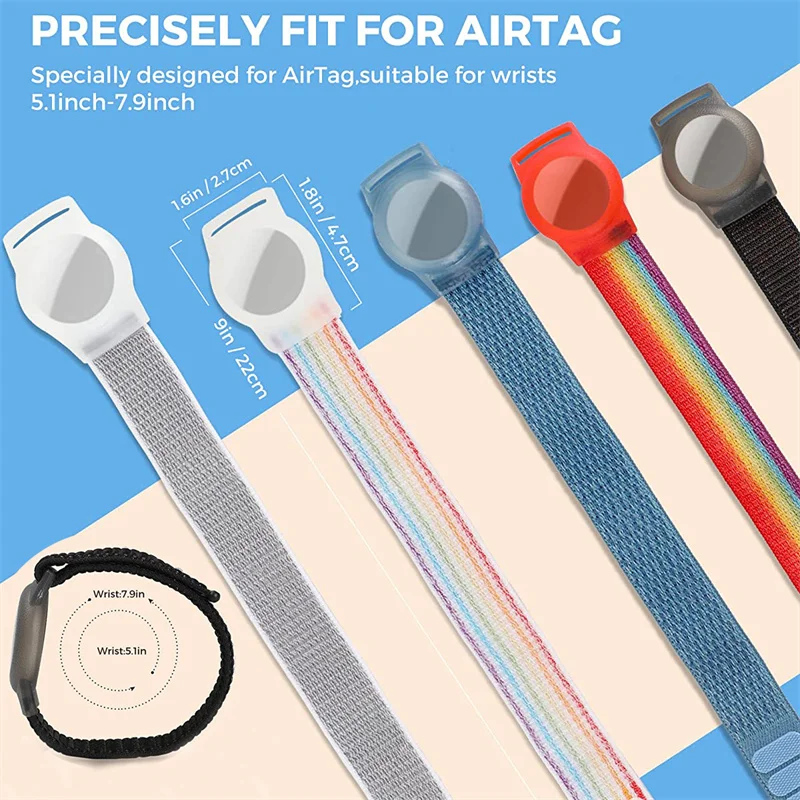 

Нейлоновый Браслет для Apple AirTag, легкий держатель с защитой от царапин, регулируемый браслет, совместимый с Apple AirTag, чехол