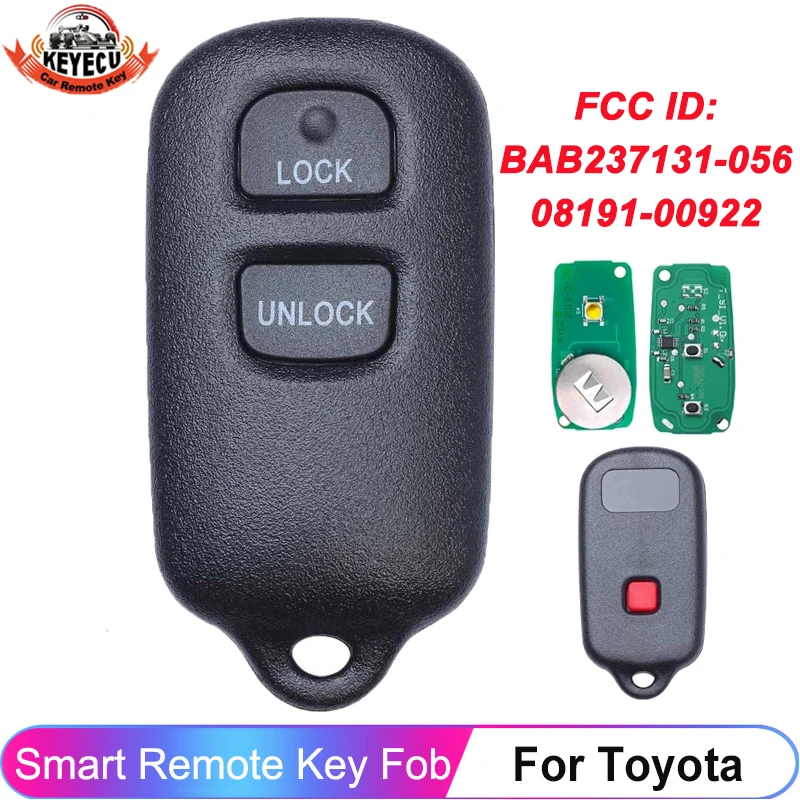 KEYECU 2 + 1 кнопочный флэш-ключ для автомобиля с дистанционным управлением Toyota Tacoma