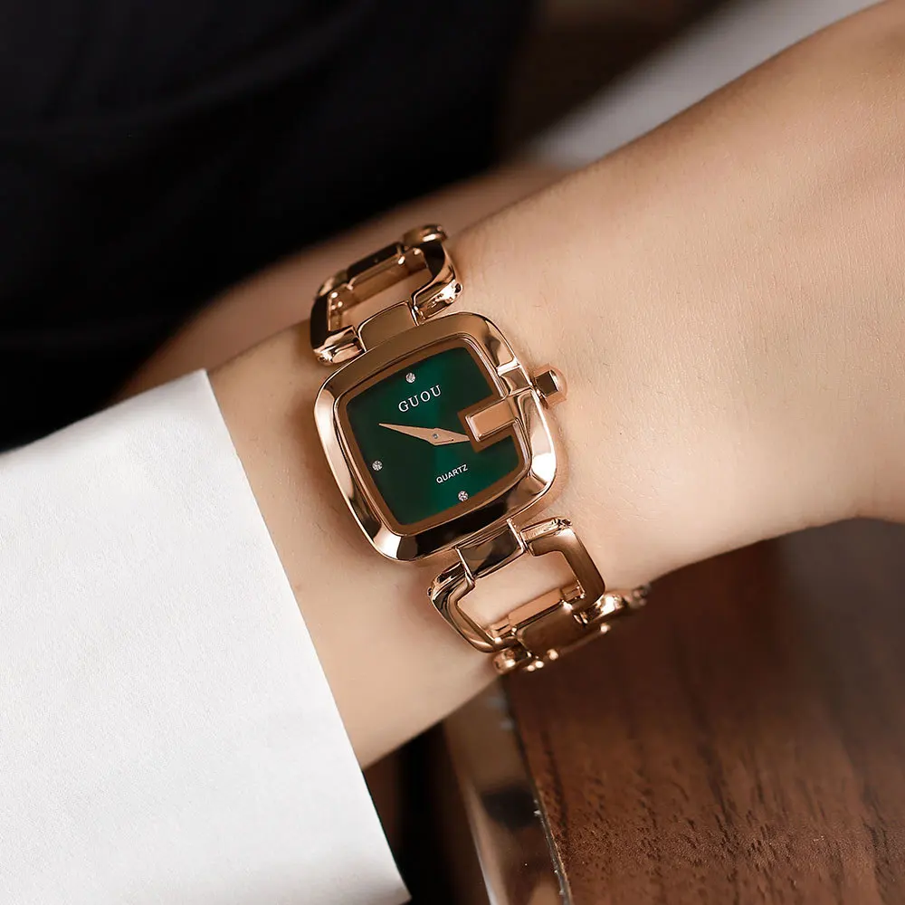 2022 Rose Gold Ladies Wrist Watches Dress Watch Women Crystal Diamond Watches Stainless Steel Silver Clock Women Montre Femme