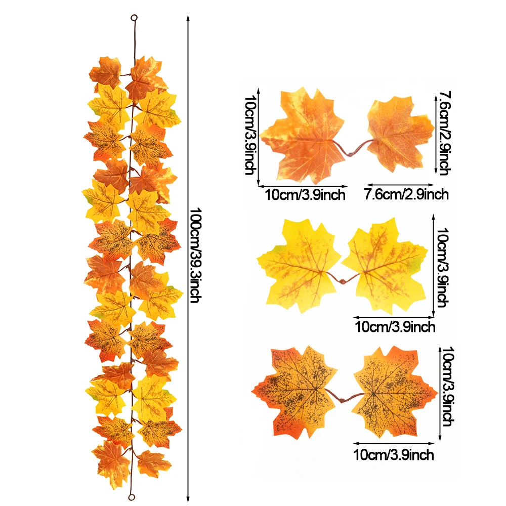

Искусственная осенняя гирлянда из кленовой лозы