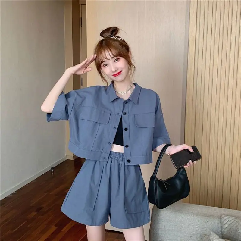 

Women's Clothing Summer Casual Outfits 2023 New Arrival Age Reducing Sweet Cool Temperament Style Shorts Two Piece Set Trend