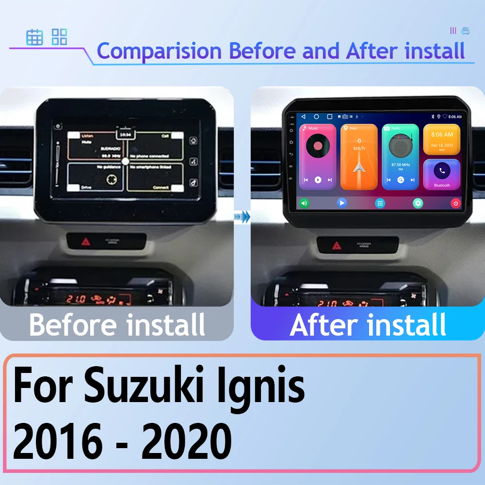 Автомагнитола для Suzuki Ignis 2016 2017 2018 2019 2020 стереоприемник IPS Автомобильный