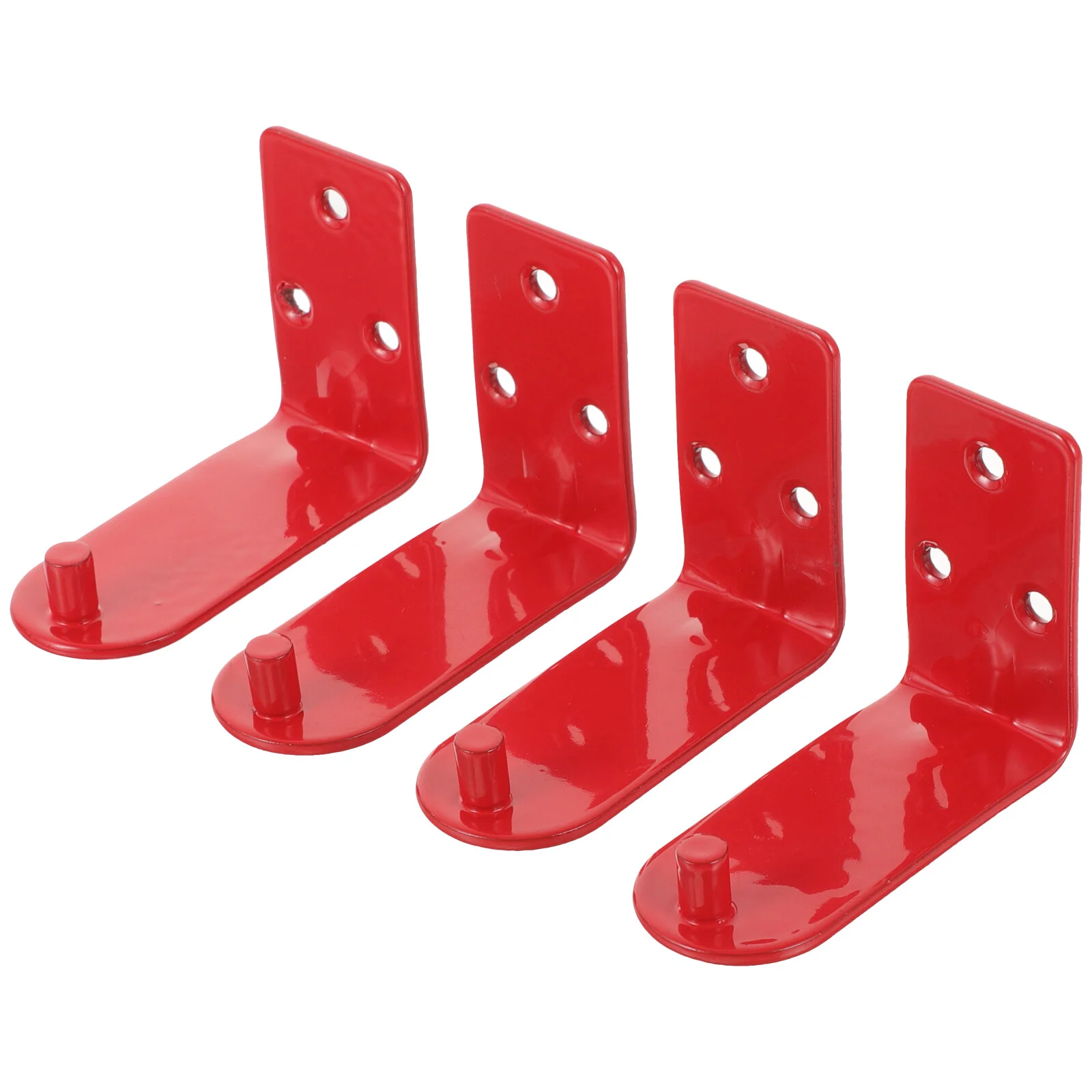 

4 Pcs Supplies Bracket Fire Extinguisher Heavy-duty Brackets Wall Mounted Hooks