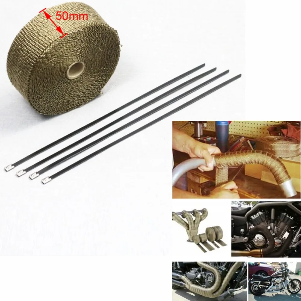 

Universal Motorcycle Exhaust Pipe Anti Scalding Cloth Glass Fiber Material Heat Insulation And Shock Absorption Winding Cloth
