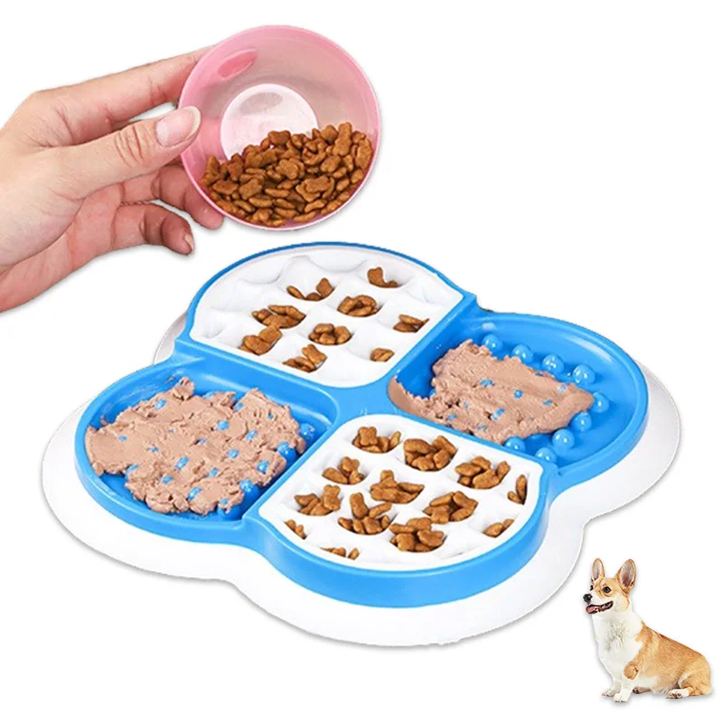 

Healthy Dog Slow Food Bowl Scientific Eating Non-slip Pet Bowl Anti-choke Protection Stomach for Small Medium Pets Easy to Clean