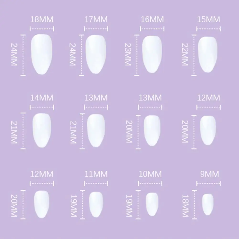 24 шт. Длинные накладные ногти на французский балет для ногтей искусственные с