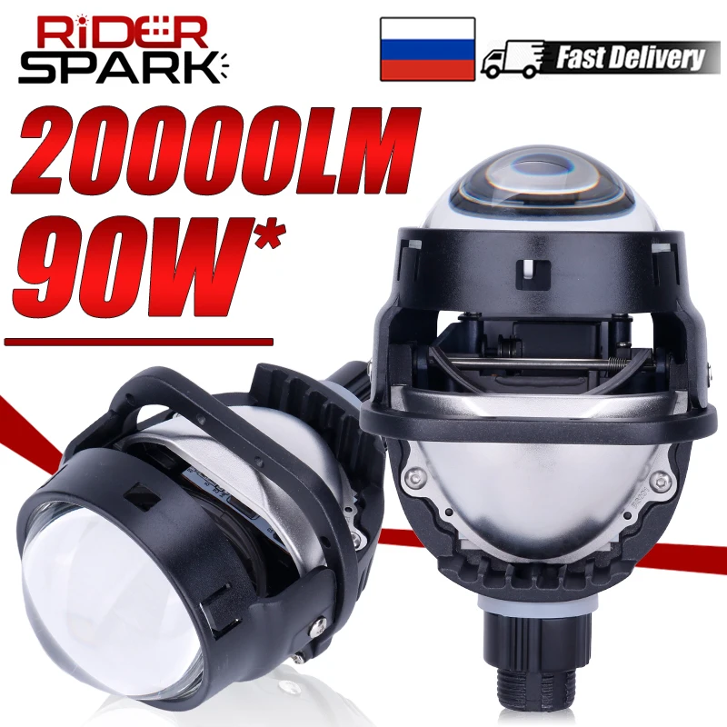 

2.5 inch Bi Led hella Projector Lenses For H4 H7 9005 9006 Car Headlight Bulbs Retrofit With Angel Eye Mini 20000LM 90W Plu&Play