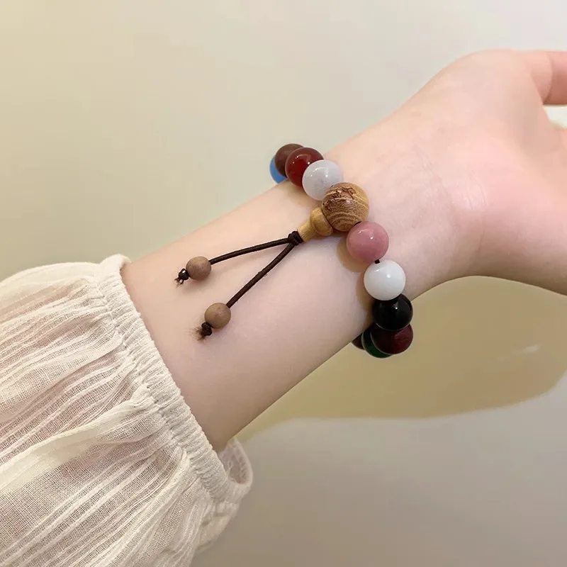 Натуральный 18-сезонный буддийский браслет Бодхи из натуральных бусин эластичные