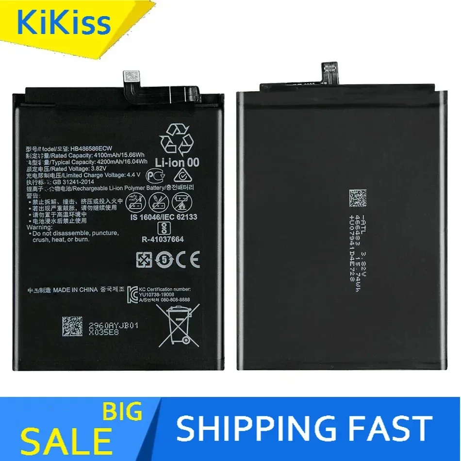 HB 486586 ECW 4200 мАч Аккумулятор Huawei Mate 30 Pro Mate30 30Pro Nova 6 6SE Nova6 Для Honor Viewor 30M V30M +