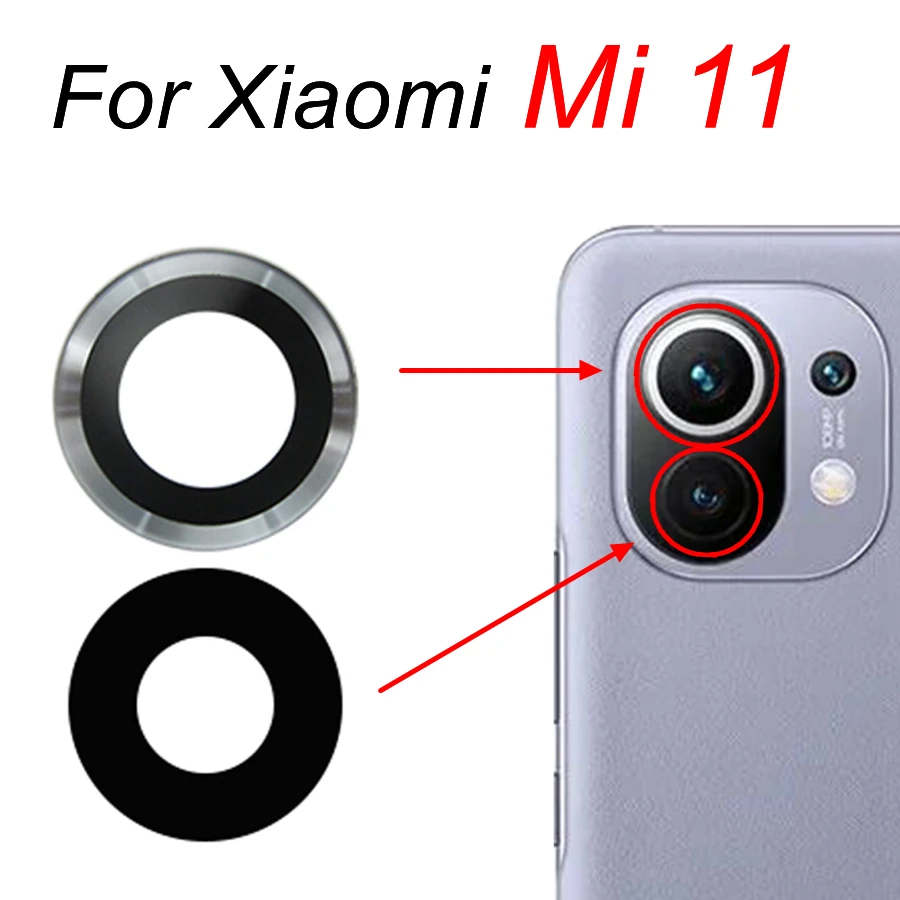 Стеклянный объектив задней камеры для Xiaomi Mi 11/11 Pro/11 Lite/11 Ultra/11i/11X/11T Pro запасные