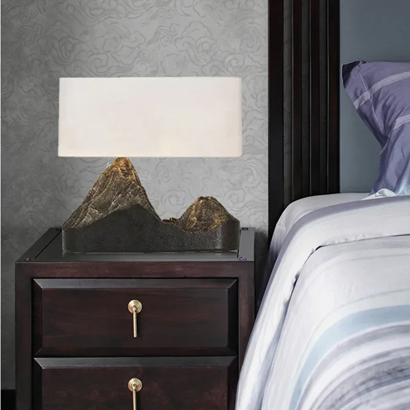 Нео-китайский стиль оригинальность рокарий прикроватная лампа искусство