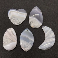 5pcspack natural agate stone beads irregular shaped white agate suitable for diy making necklace earrings jewelry accessories