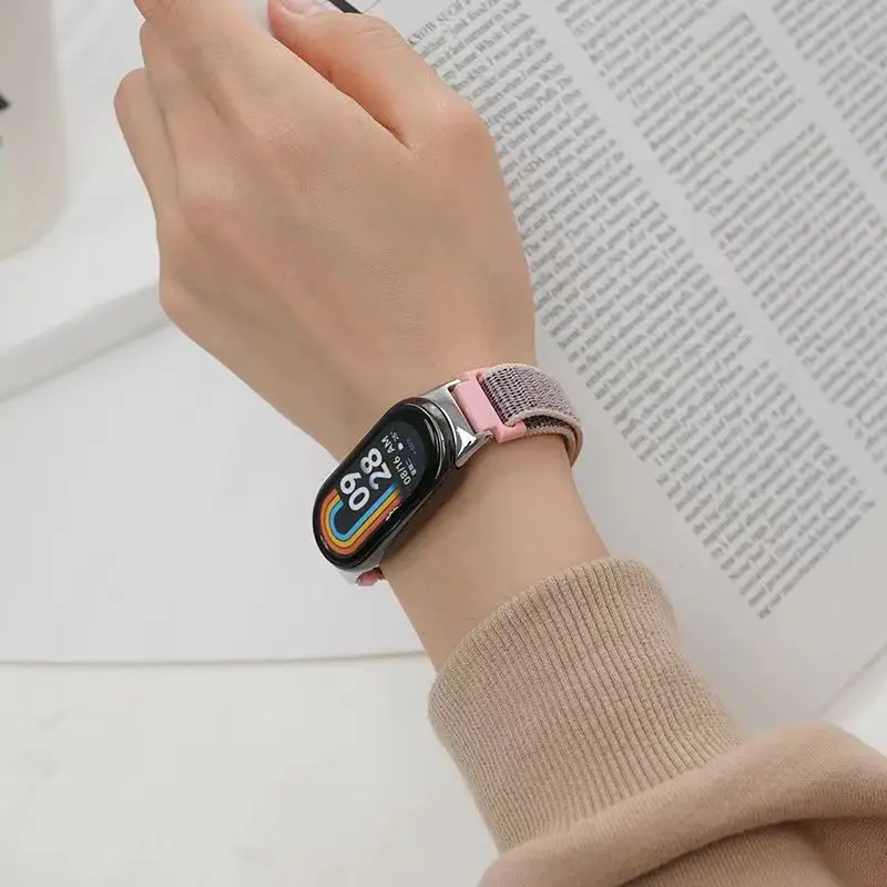 Nylon Strap For Mi band 8 Correa Bracelet Breathable Sport Watchband For Xiaomi mi band 8 Strap Replacement Belt Accessories