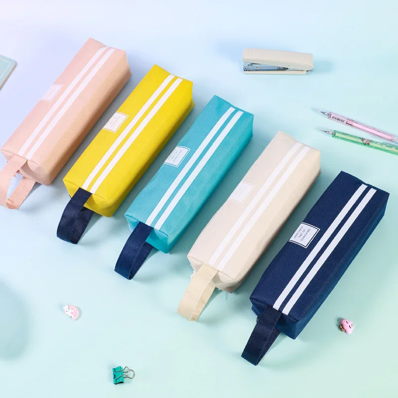 

Canvas Pencil Case School Supplies Storage Bag Double Layer Pencil Bag Student Pen Bag Cute Pen Case Kid Stationery Bag