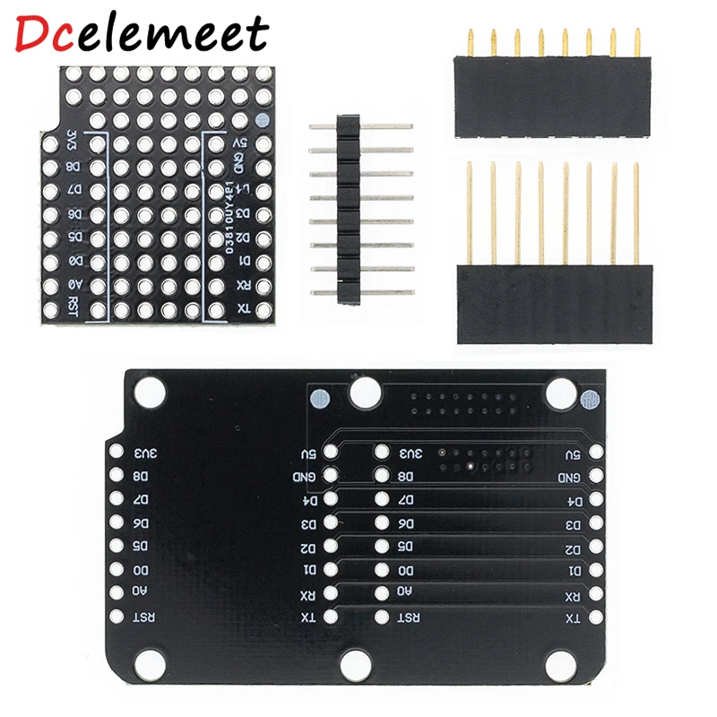 

Breadboard Expansion Shield Pin Lithium Battery/Double Socket Dual Base Shield For DIY D1 Expansion board WeMos D1 Mini ESP8266