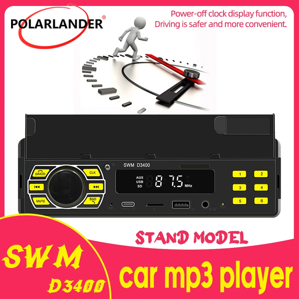 

Automotive Radio Mobile Internet FM Positioning and Car Search Mobile phone holder 1 DIN Bluetooth TYPE-C/USB/TF/AUX Multimedia