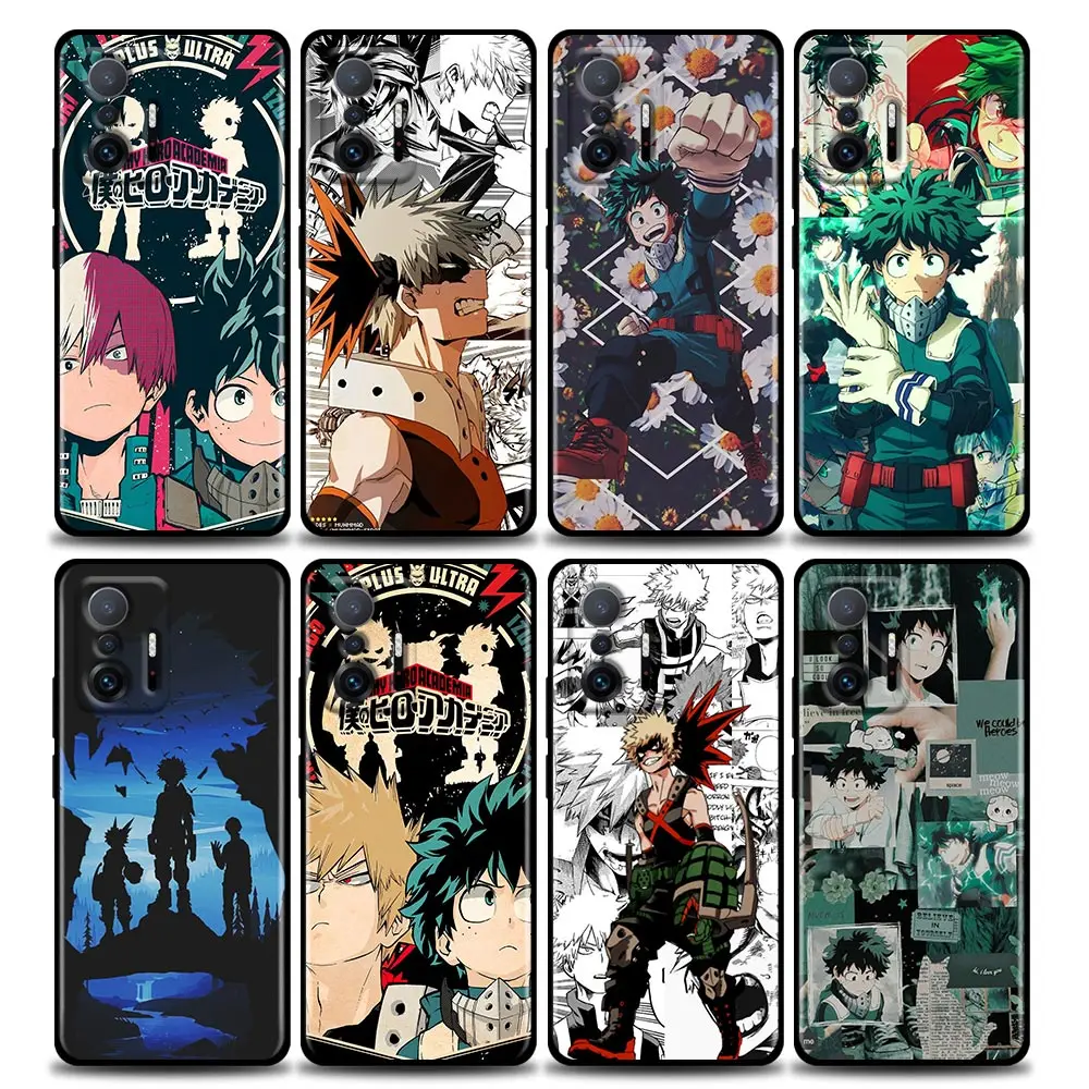 

Phone Case for Xiaomi Mi 11i 12 12X 11 11X 11T Case Poco X3 NFC M3 Pro F3 GT M4 Silicone Cover Japan Anime My Hero Academia