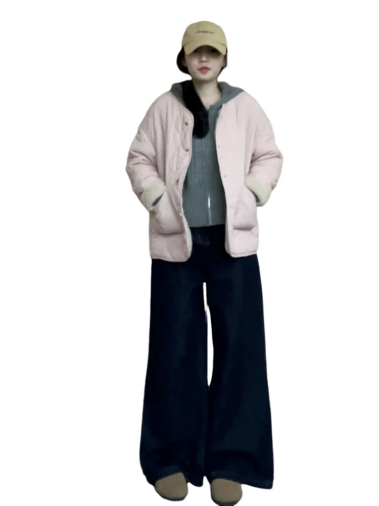 Куртка на хлопковой подкладке Глубокий осенний пуховик Корейская серия Пальто с