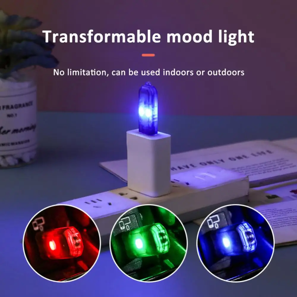 

Usb Led 7 Colors Rgb Colorful Ambient Light Mini Emergency Lighting Light Interior Light Car Accessories Portable Car Light