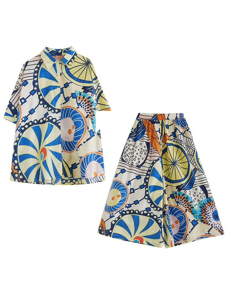 Комплект из двух предметов XITAO WLD20147 Женский модная рубашка свободного покроя с