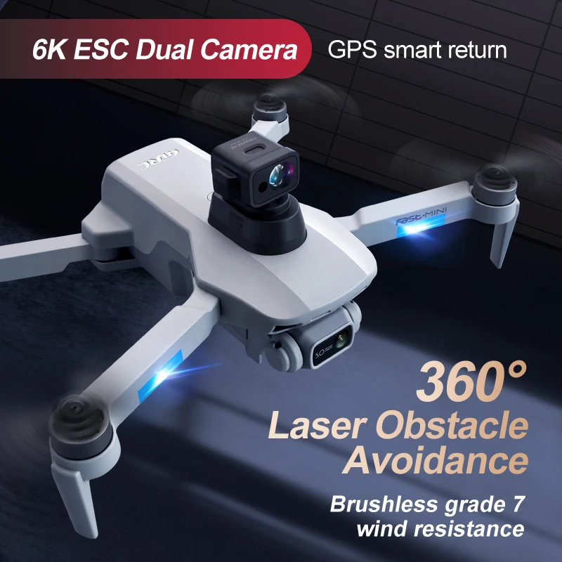 

F8S Professional Drone 8K HD Dual-Lens GPS 5G Brushless Motor Laser Obstacle Avoidance Folding Quadcopter 5km Automatic Return