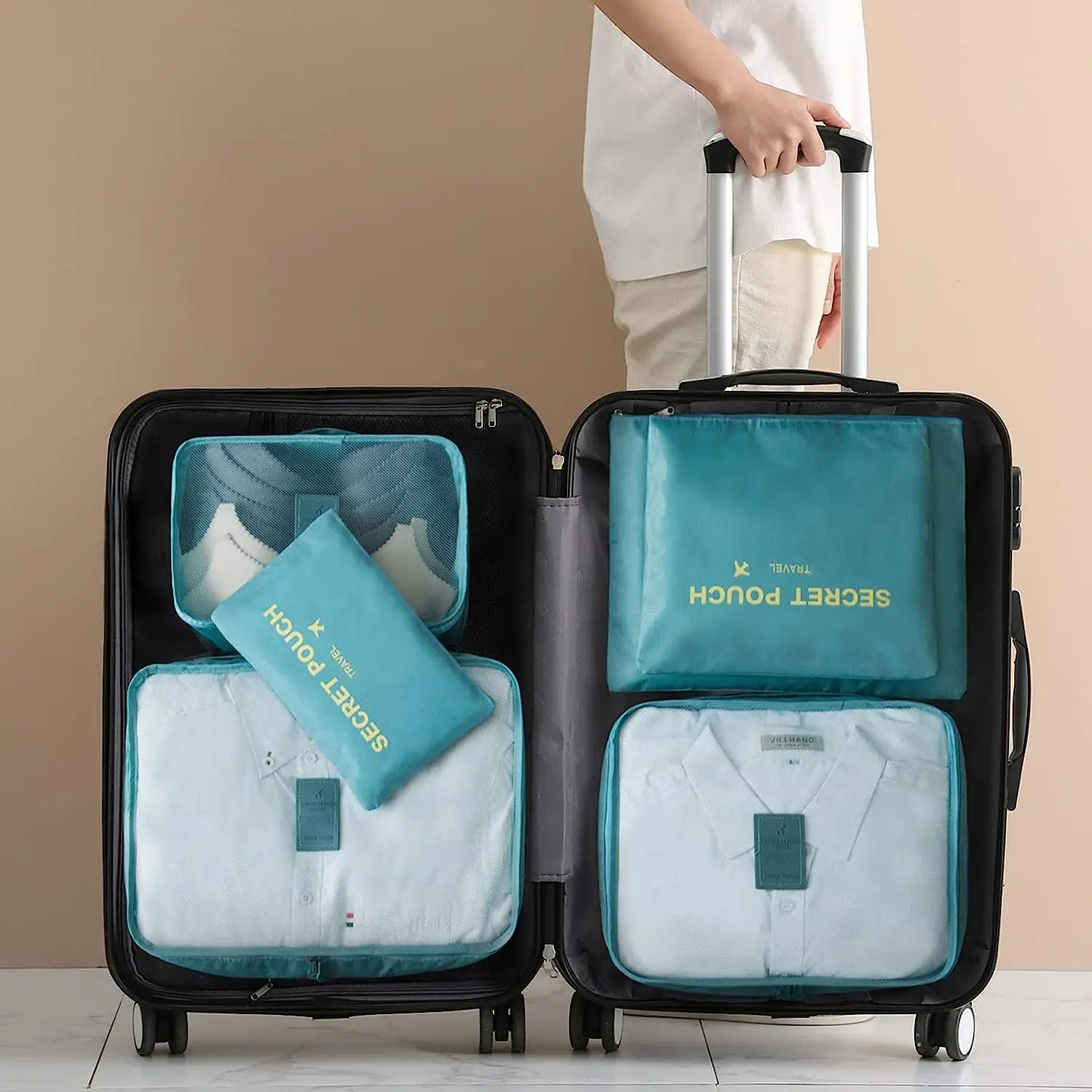 

6pcs Travel Organizer Storage Bags Portable Travel Suitcases Organizer Travel Bag For Women Luggage Organizer Clothes Shoes Bag