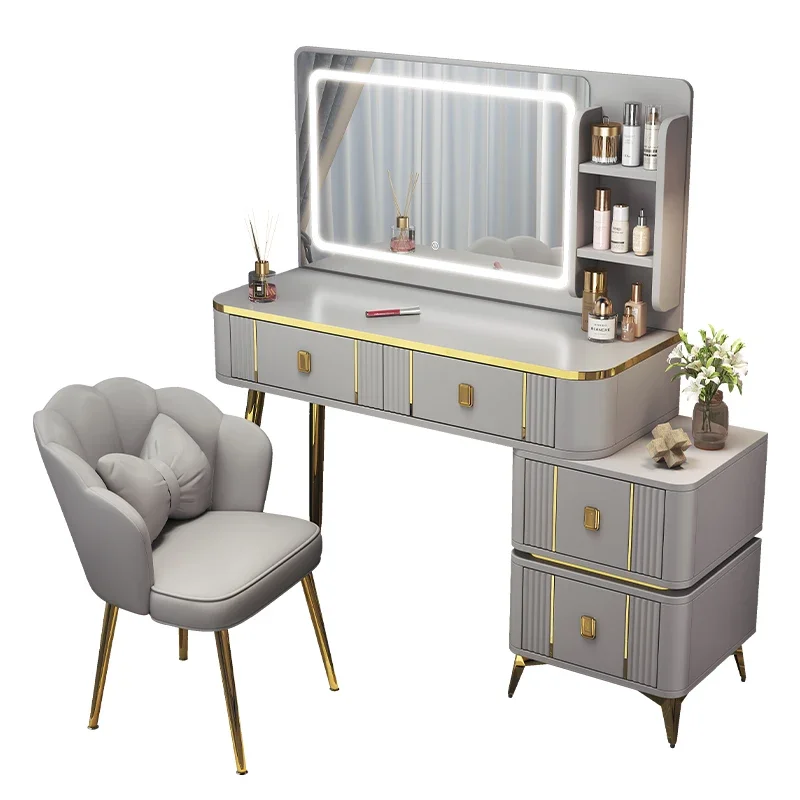 Серый туалетный столик зеркало органайзер роскошный мебель для спальни