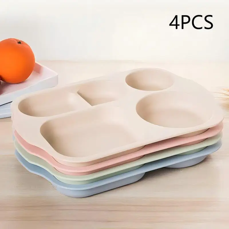 

Многоразовая тарелка 5 отделений из волокна пшеницы