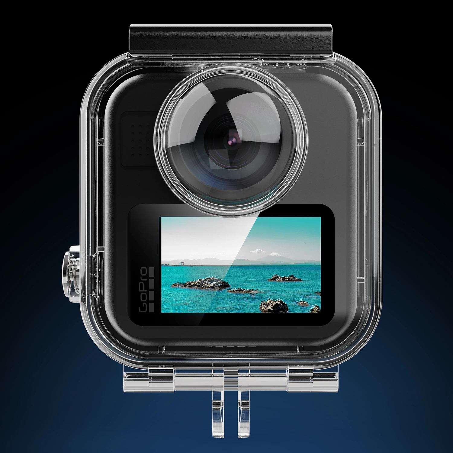 Фото Для GoPro Max 2, невидимый защитный чехол для дайвинга, водные виды спорта, специальный аксессуар, водонепроницаемый чехол №2