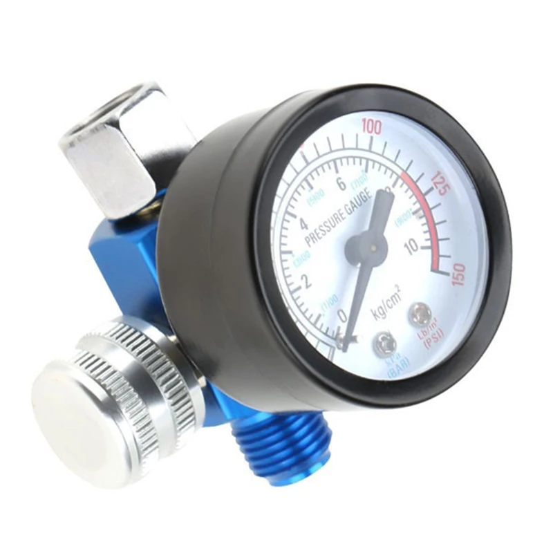 

Air Pressure Regulator 1/4in 0-150PSI Spray Paint Gun Air Pressure Regulator Pressure Gauge Pneumatic Tool Accessory