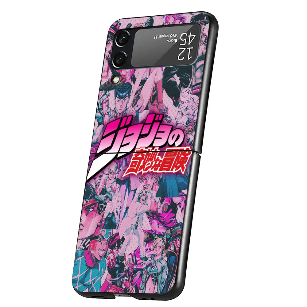 Фото Чехол для телефона с изображением аниме JoJo Bizarre Adventure для Samsung Galaxy Z Flip 7 6 5 4 3 5G ZFlip7 ZFlip6 ZFlip5 ZFlip4 ZFlip3 Black Fu №2
