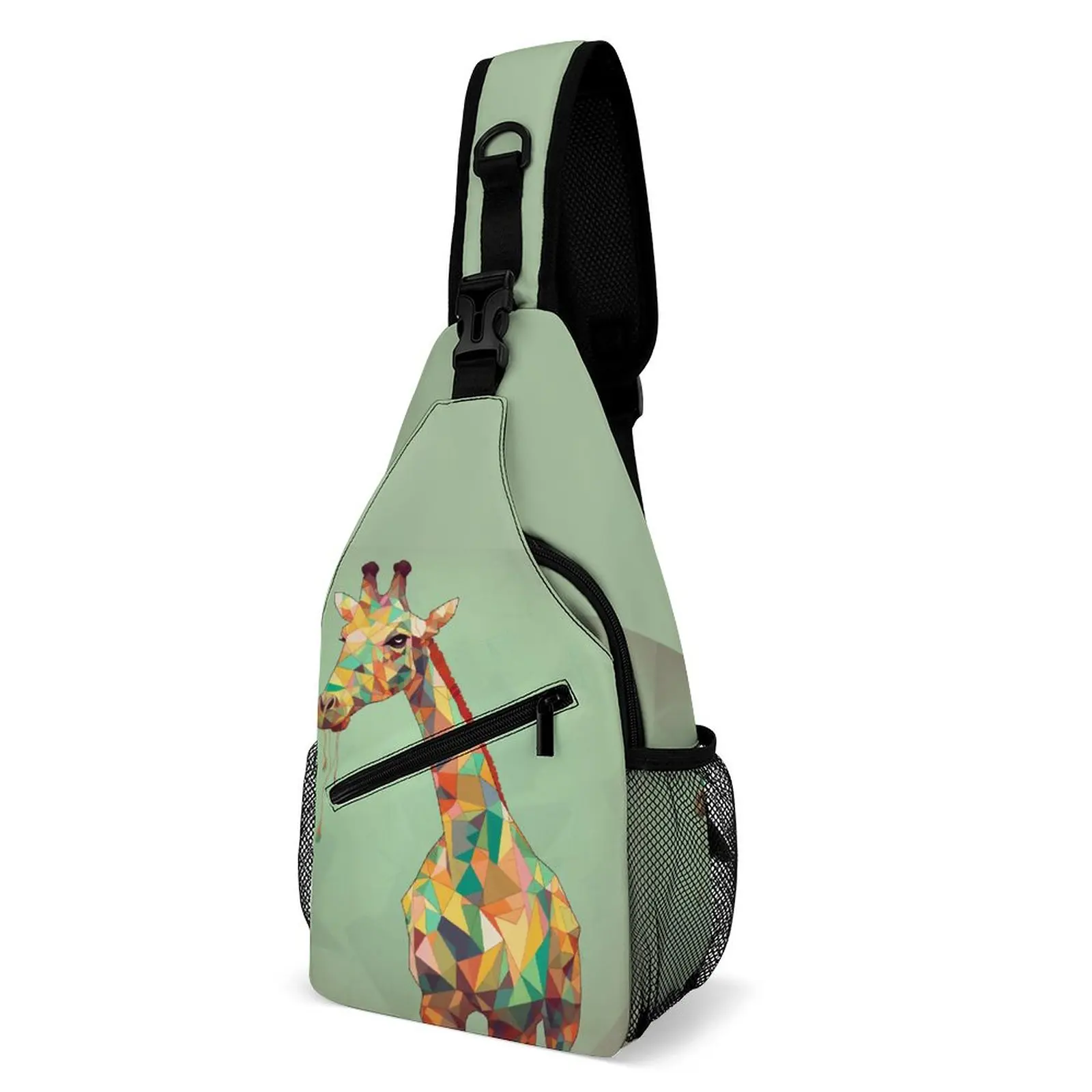 

Сумка на плечо с изображением жирафа, цветная Повседневная нагрудная Сумочка с мультяшным рисунком, Мужская Велосумка-слинг с графическим принтом, смешные сумки через плечо для телефона