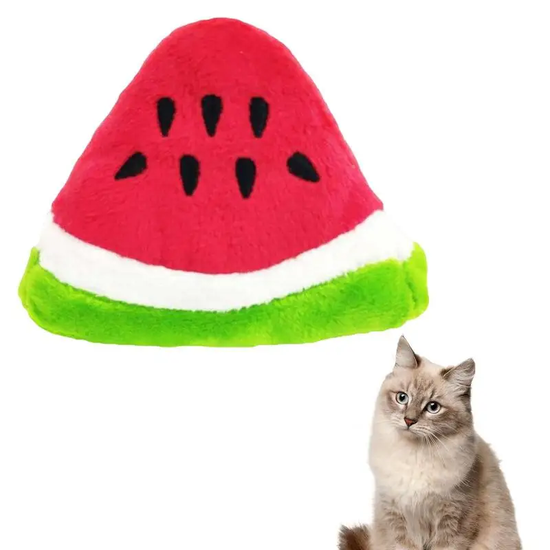 

Pet Plush Toy Bite Resistant Fruit Dog Toys Educational Squeaky Toys Satisfy Natural Urge To Chew Clean Teeth Massage Gums Dog