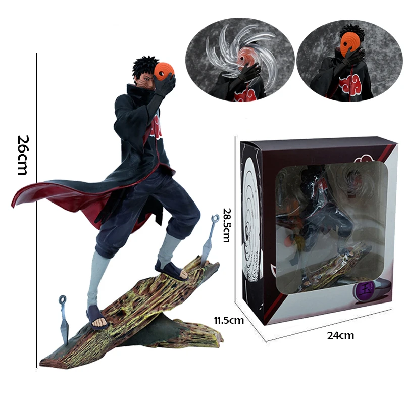 

26 см Рисунок, аниме, Наруто Shippuden Akatsuki Tobi GK Uchiha Obito Kamui Ver. ПВХ экшн-Фигурка Статуя Модель декоративные игрушки