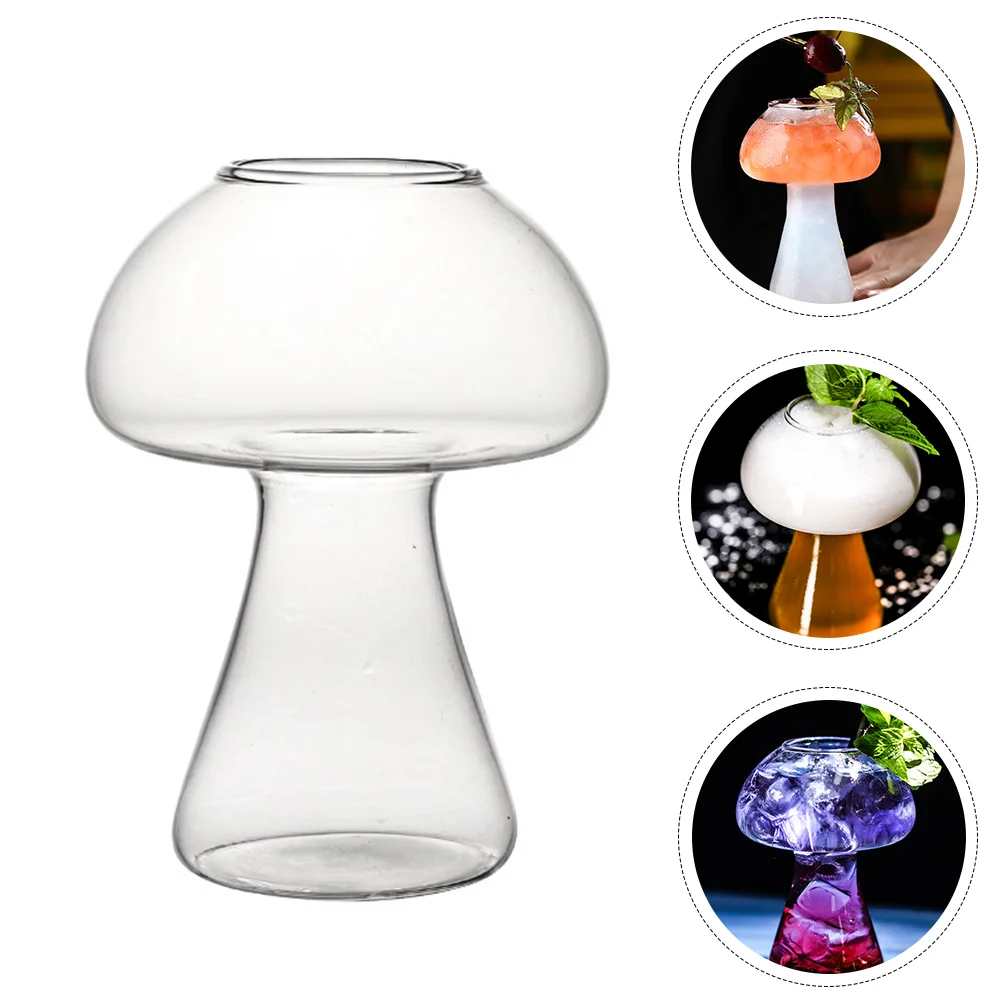 

Cup Glasses Cocktail Mushroom Martini Champagne Goblet Drink Cups Shaped Drinking Crystal Whiskey Can Party Clear Water Bar