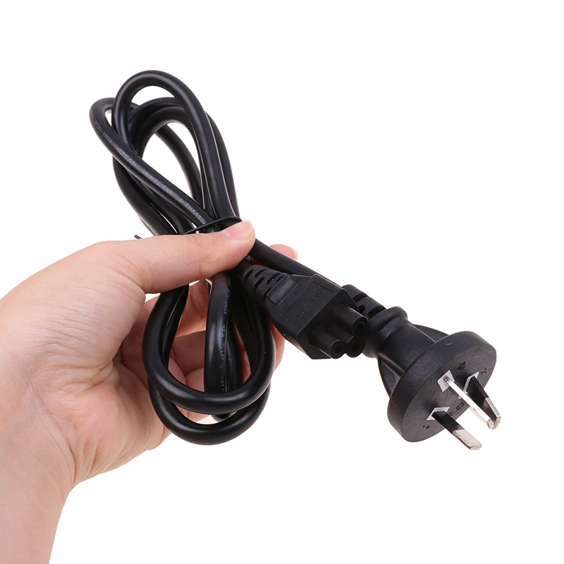 

AU 3Pin Plug To IEC 320 C5 Cloverleaf Short Power Cable Cord For AC Adapter Laptop Notebook All Three Holes Laptop Power Adapter