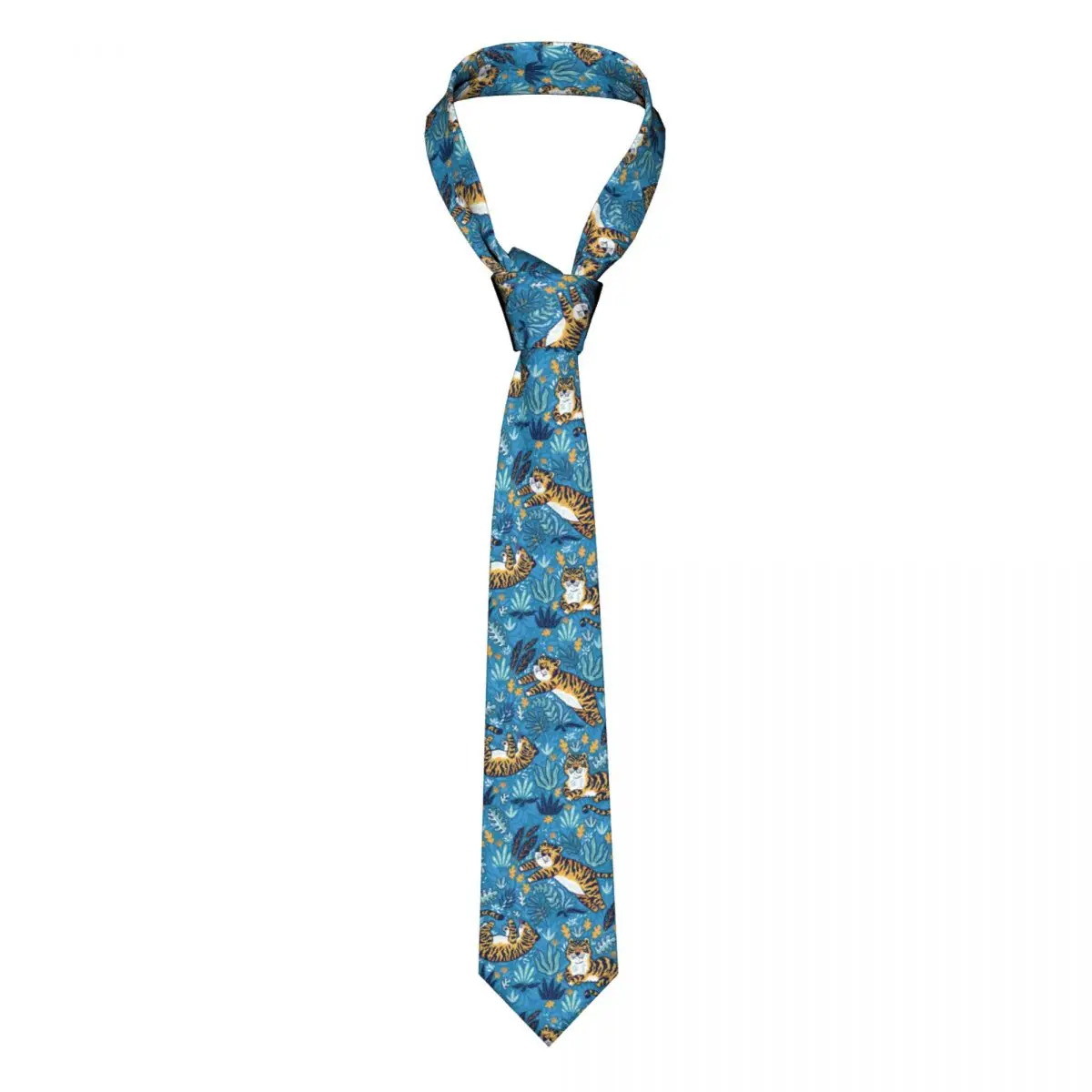 

Tigers In The Blue Garden Tie For Men Women Necktie Tie Clothing Accessories