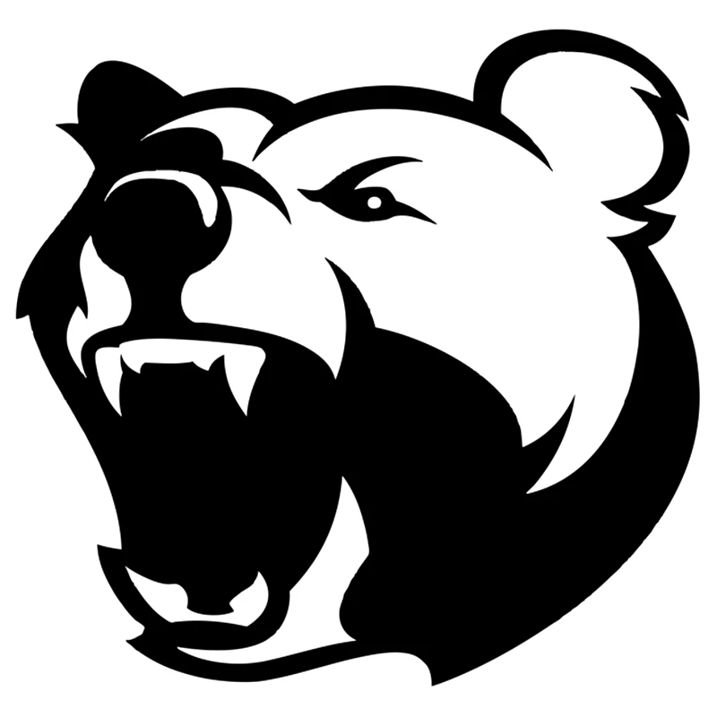 

CS-497#15cm/20cm Angry bear funny car sticker and decal white/black vinyl auto car stickers