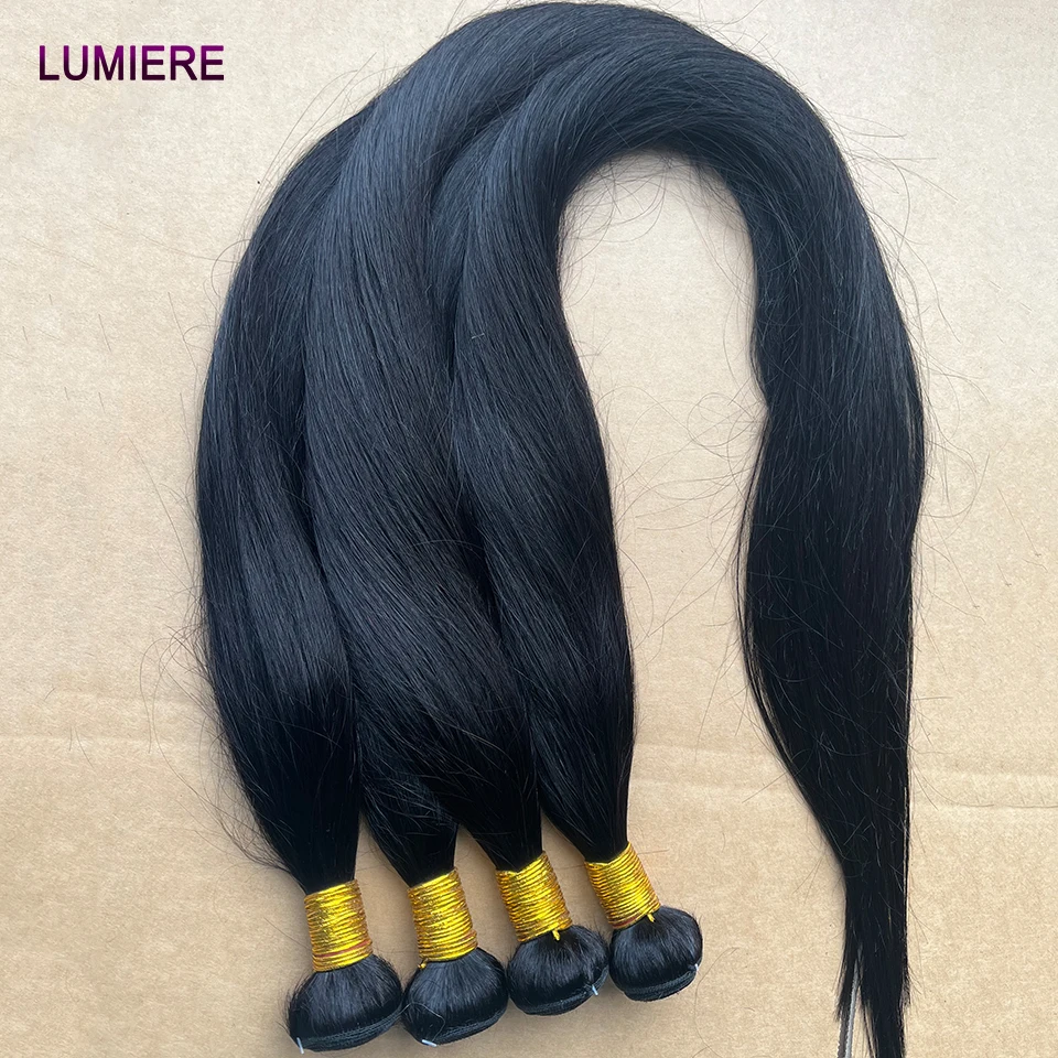 8-40" Bone Straight Human Hair Bundles 1/3/4 PCS Brazilian Hair Weave Raw Human Hair Bundles Deal Virgin Hair Extensions Lumiere